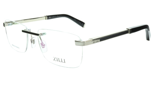 ZILLI Eyeglasses Frame Titanium Acetate Silver France Made ZI 60034 C07 - Frame Bay