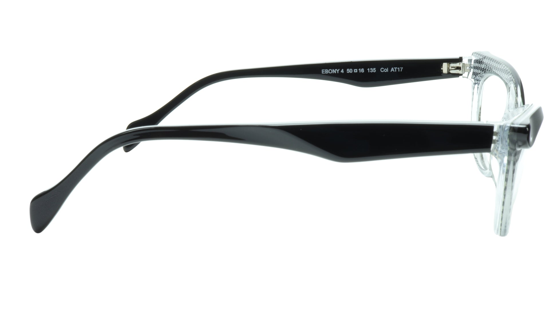 Face A Face Eyeglasses Frame Ebony 4 AT17 Acetate Black Crystal 50-16-135 31 - Frame Bay