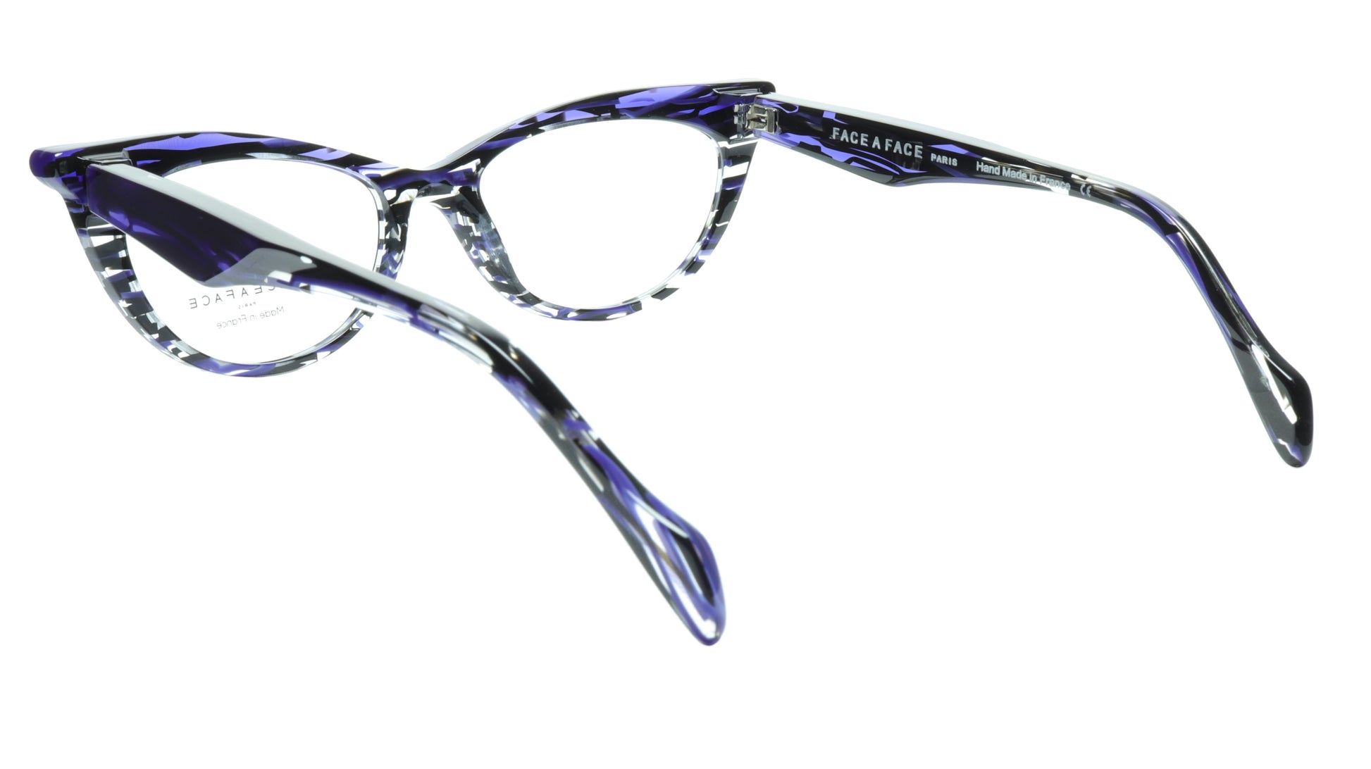 Face A Face Eyeglasses Frame Ebony 4 3027 Acetate Violet Cateye 50-16-135 31 - Frame Bay