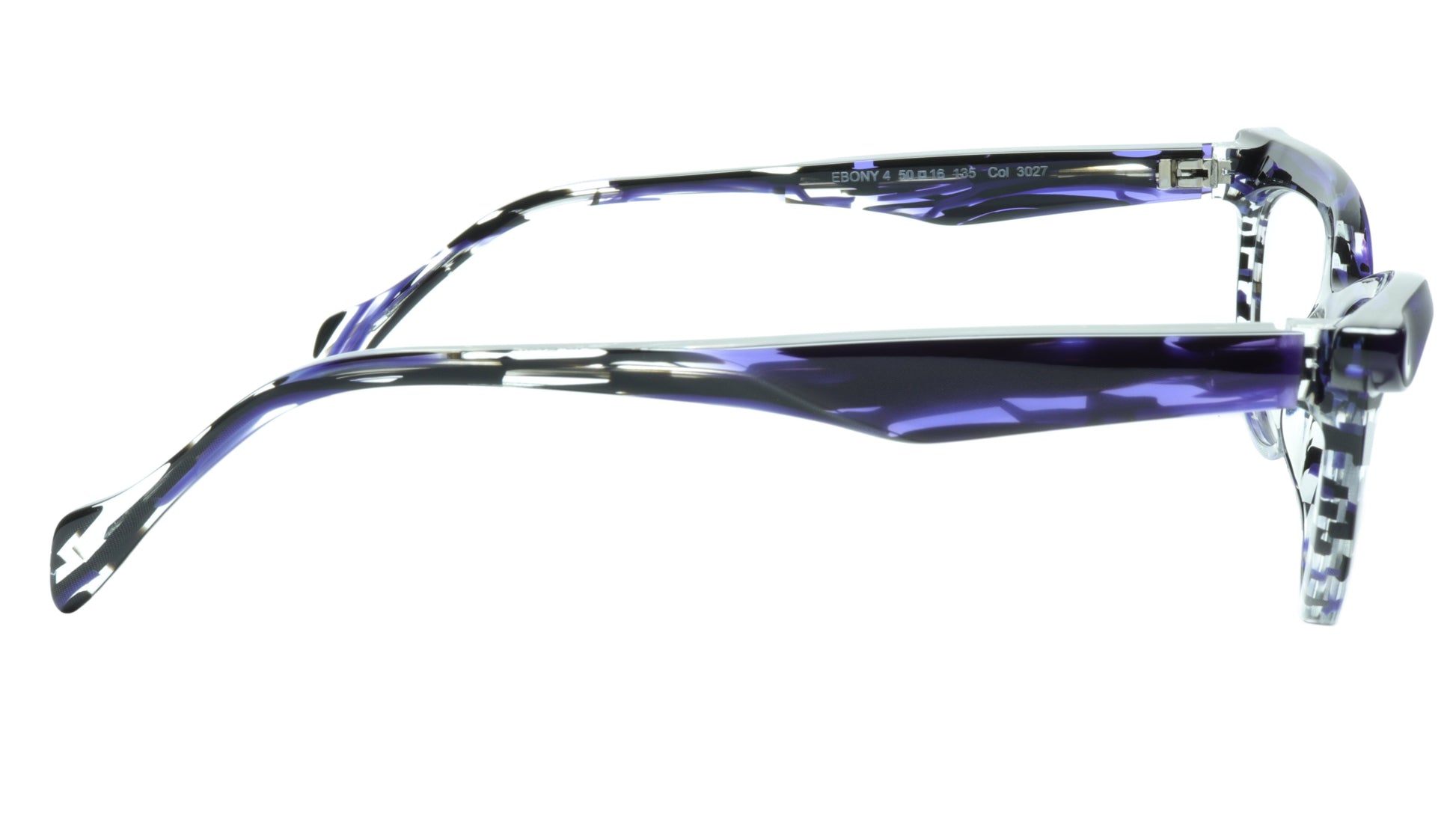 Face A Face Eyeglasses Frame Ebony 4 3027 Acetate Violet Cateye 50-16-135 31 - Frame Bay