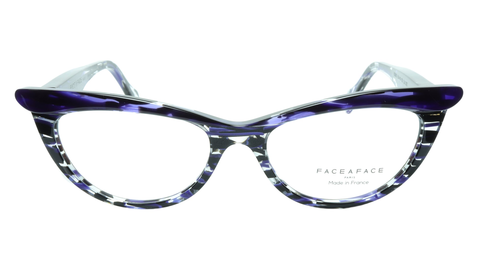 Face A Face Eyeglasses Frame Ebony 4 3027 Acetate Violet Cateye 50-16-135 31 - Frame Bay