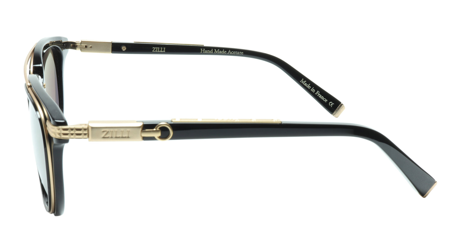 ZILLI Sunglasses Titanium Acetate Black Matte Gold Polarized France ZI 65019 C05 - Frame Bay