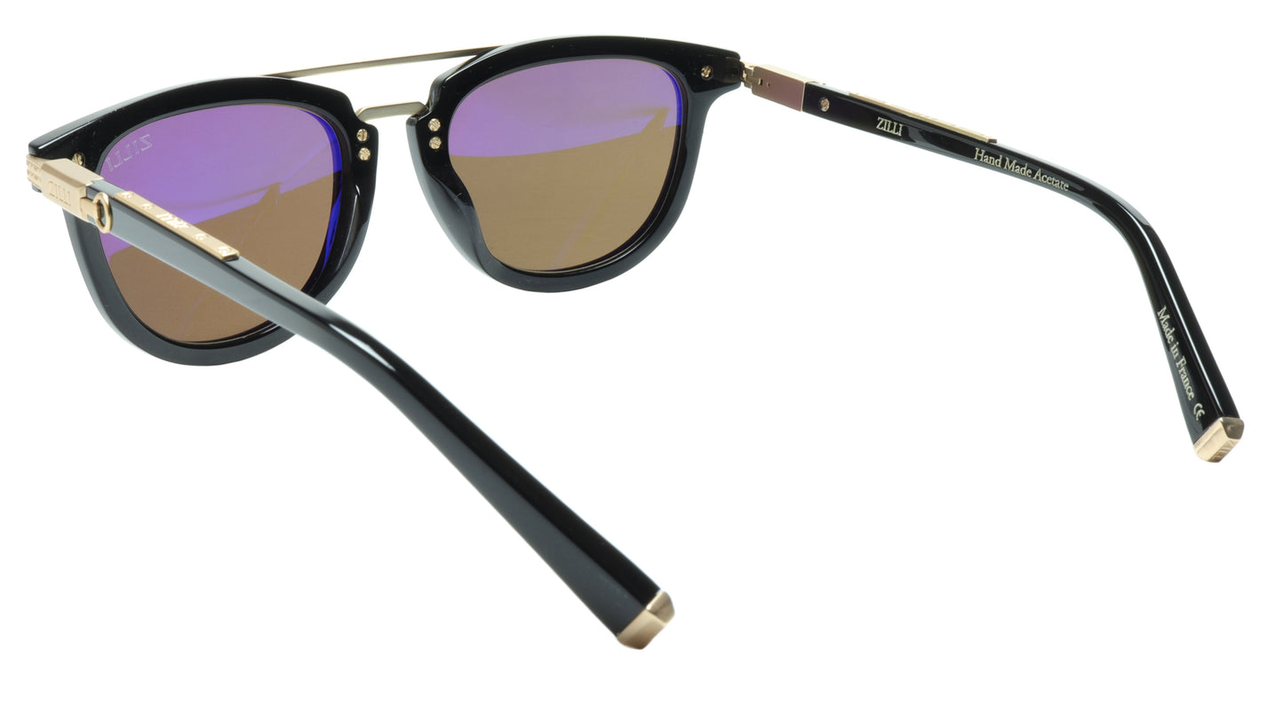 ZILLI Sunglasses Titanium Acetate Black Matte Gold Polarized France ZI 65019 C05 - Frame Bay