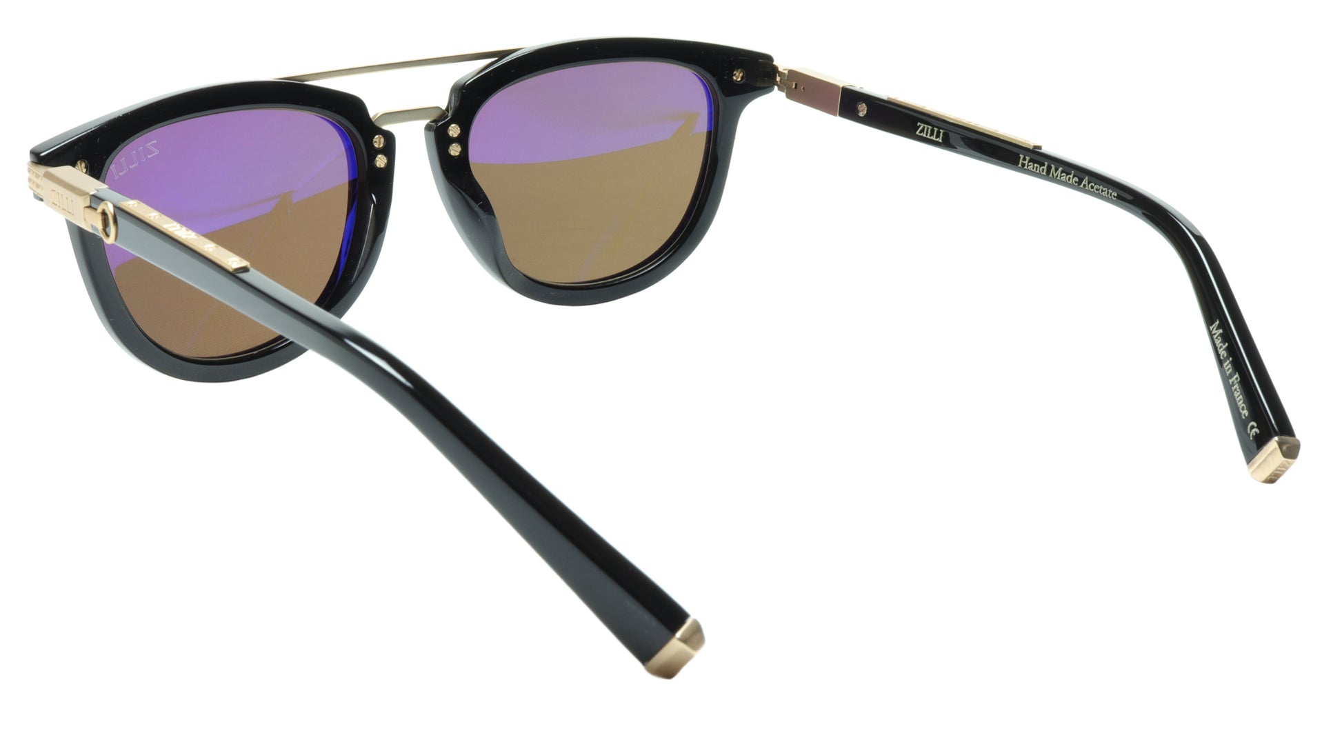 ZILLI Sunglasses Titanium Acetate Black Matte Gold Polarized France ZI 65019 C05 - Frame Bay