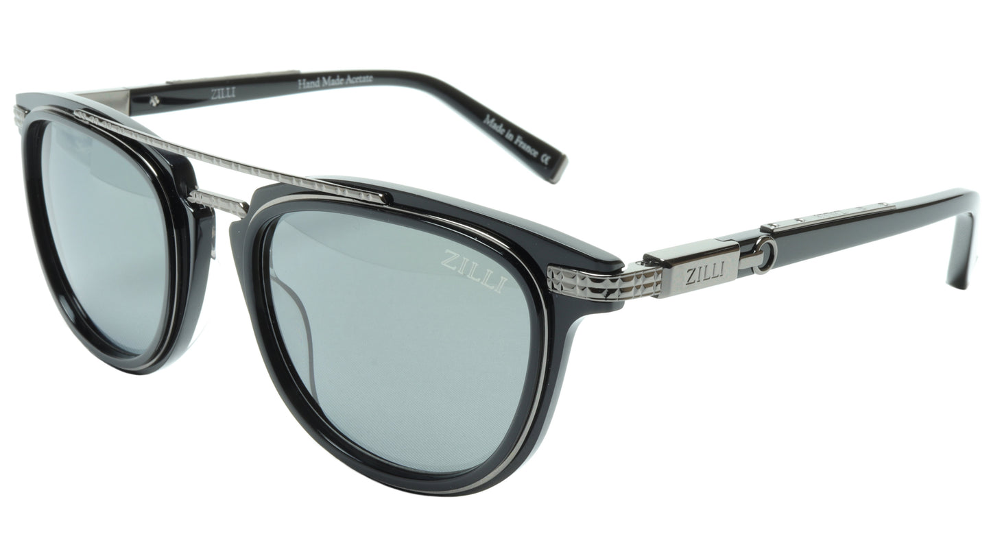 ZILLI Sunglasses Titanium Acetate Black Gunmetal Polarized France ZI 65019 C02 - Frame Bay