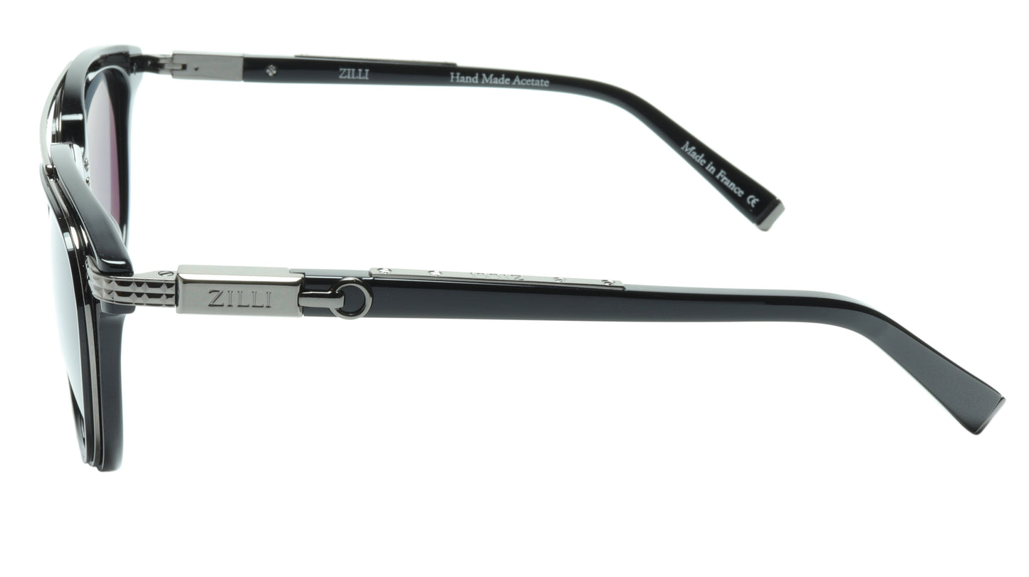 ZILLI Sunglasses Titanium Acetate Black Gunmetal Polarized France ZI 65019 C02 - Frame Bay