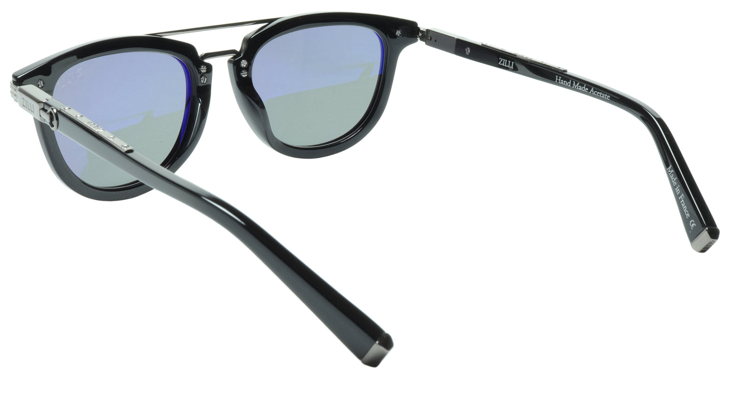 ZILLI Sunglasses Titanium Acetate Black Gunmetal Polarized France ZI 65019 C02 - Frame Bay