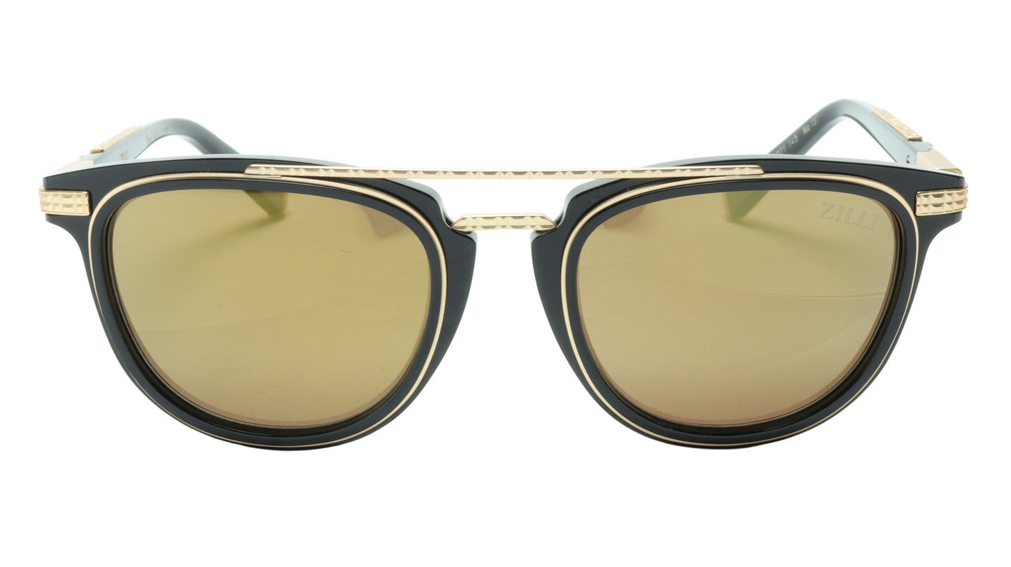 ZILLI Sunglasses Titanium Acetate Black Matte Gold Polarized France ZI 65019 C05 - Frame Bay