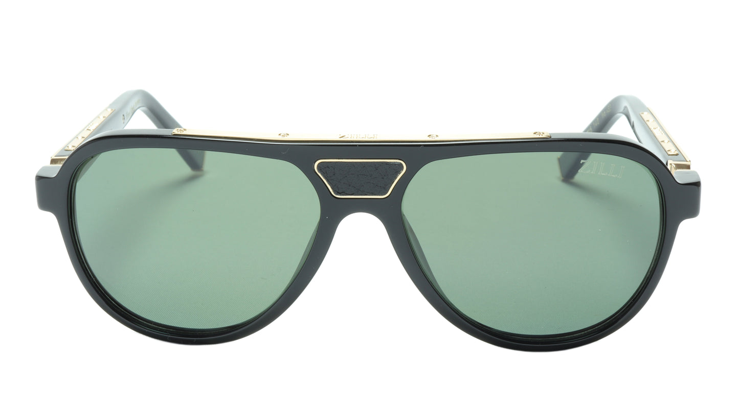 ZILLI Sunglasses Titanium Acetate Leather Gold Polarized France ZI 65008 C03 - Frame Bay