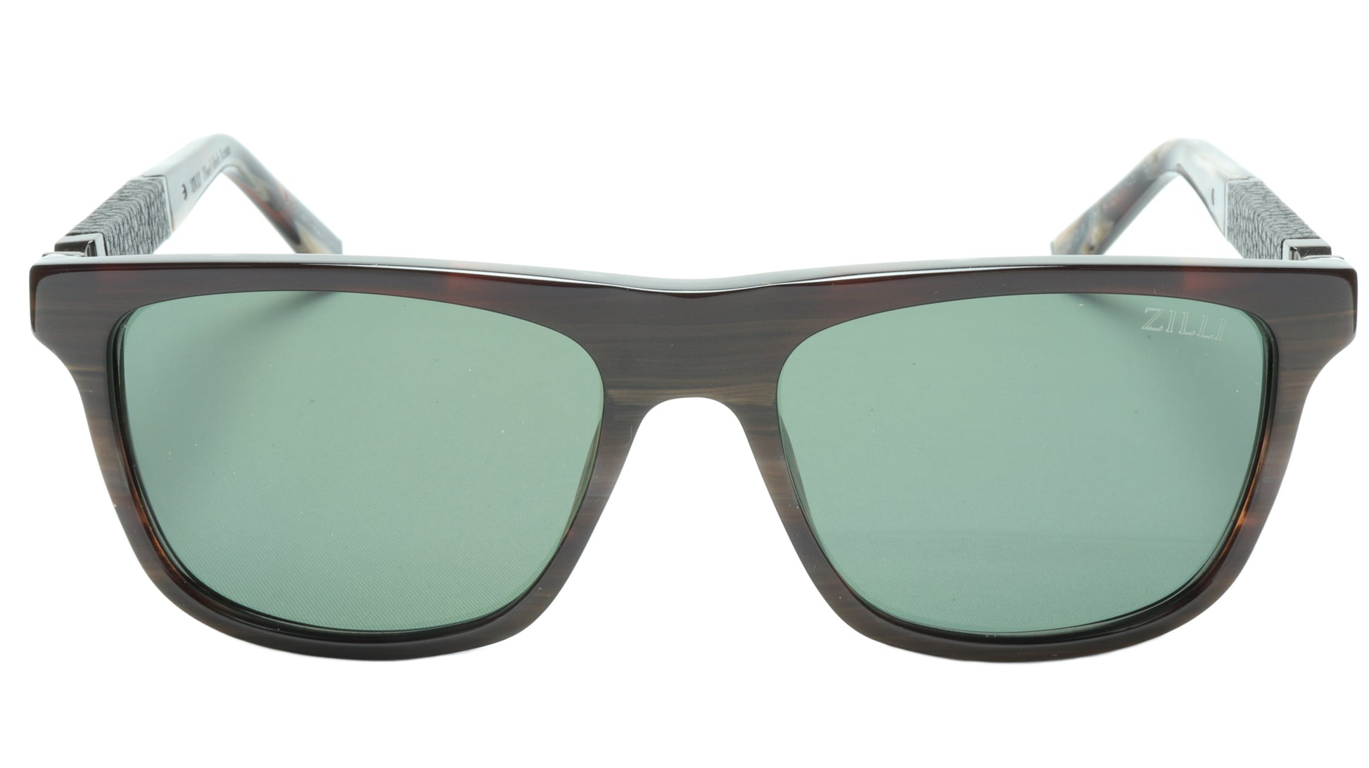 ZILLI Sunglasses Titanium Acetate Leather Gunmetal Polarized France ZI 65010 C03 - Frame Bay