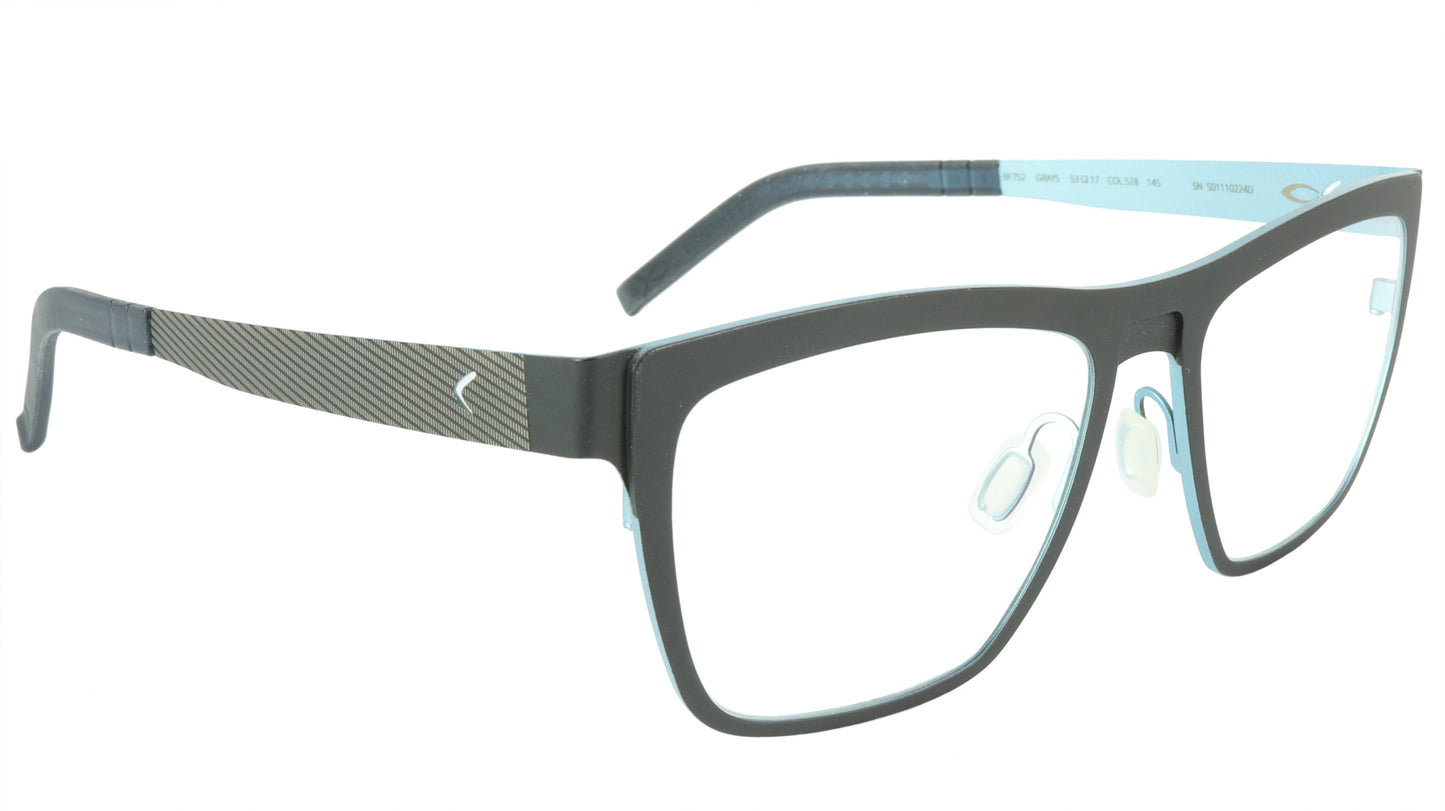 Blackfin Grays BF752 C528 Beta-Titanium Bio-compatible Italy Made Eyeglasses - Frame Bay