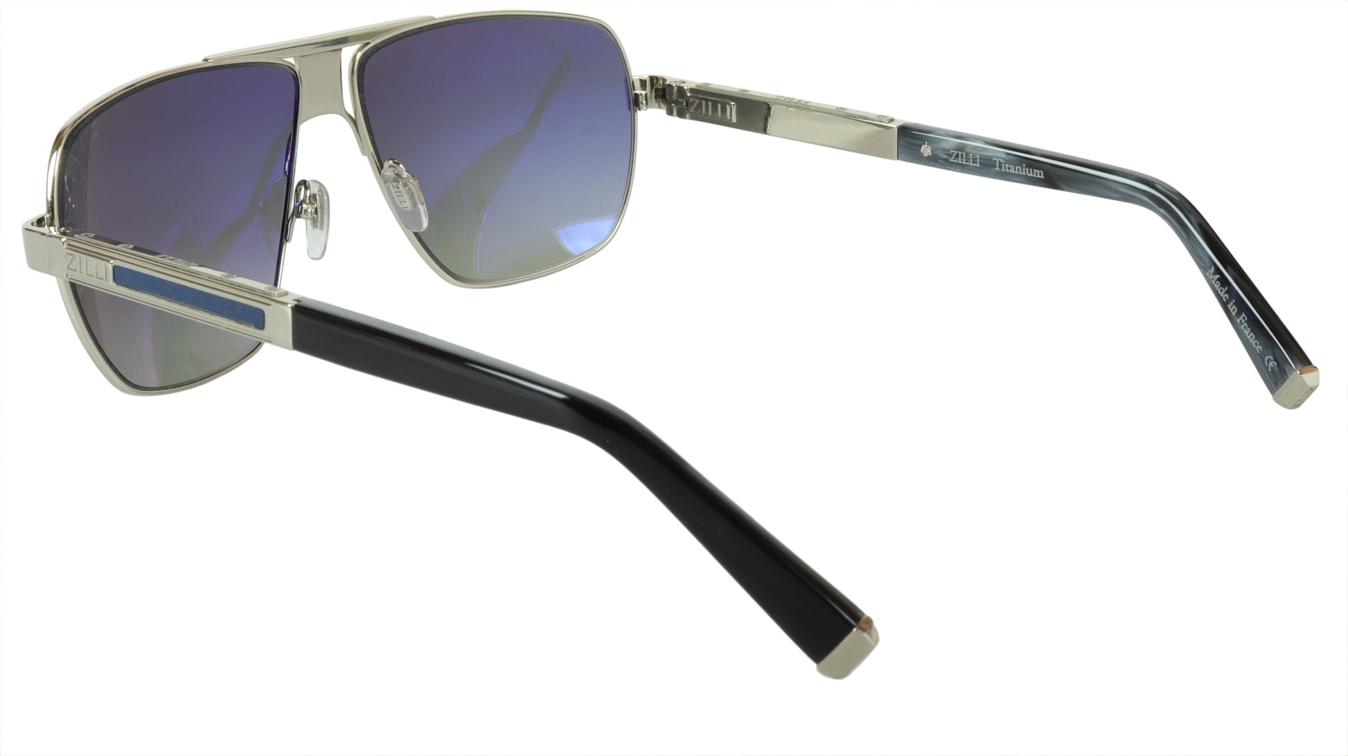 ZILLI Sunglasses Titanium Acetate Leather Polarized France Handmade ZI 65035 C03 - Frame Bay