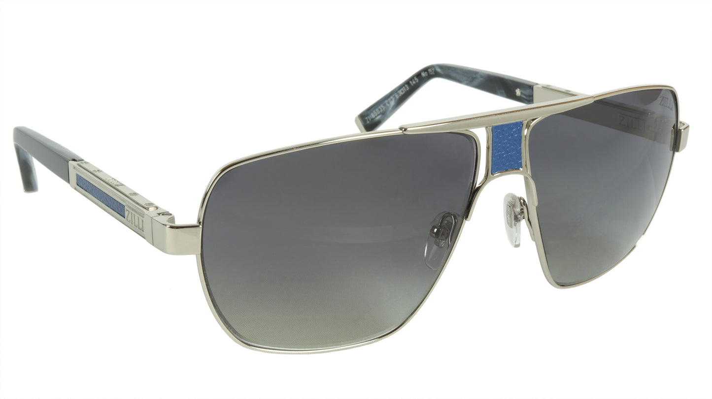 ZILLI Sunglasses Titanium Acetate Leather Polarized France Handmade ZI 65035 C03 - Frame Bay