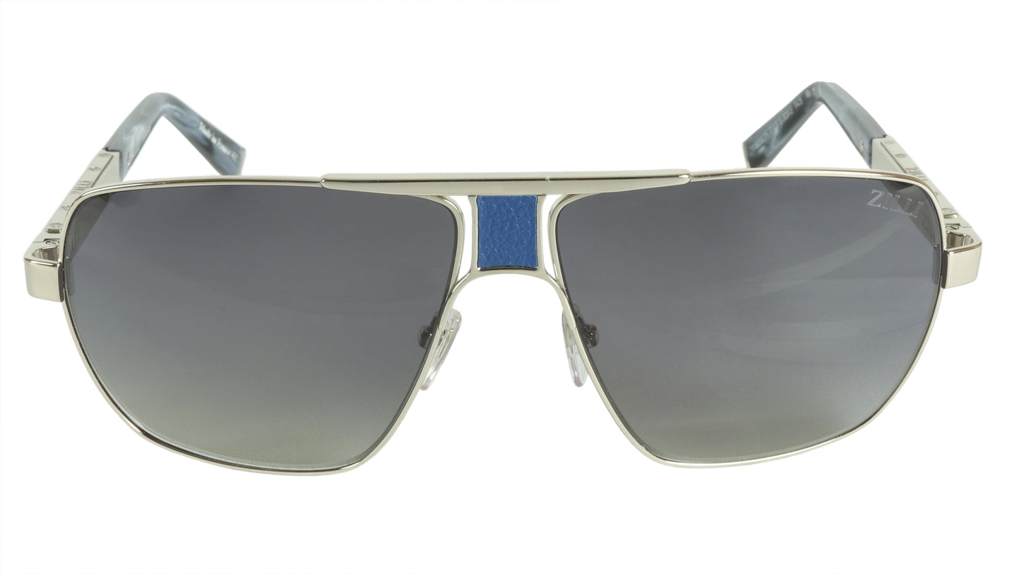 ZILLI Sunglasses Titanium Acetate Leather Polarized France Handmade ZI 65035 C03 - Frame Bay
