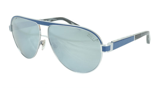 ZILLI Sunglasses Titanium Acetate Leather Polarized France Handmade ZI 65031 C03 - Frame Bay