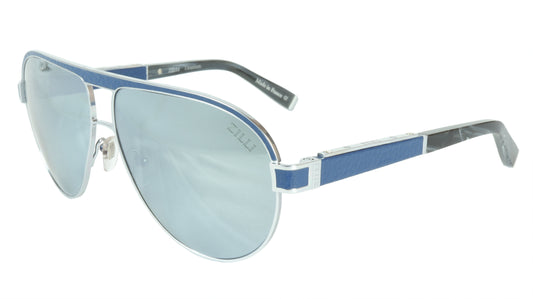 ZILLI Sunglasses Titanium Acetate Leather Polarized France Handmade ZI 65031 C03 - Frame Bay