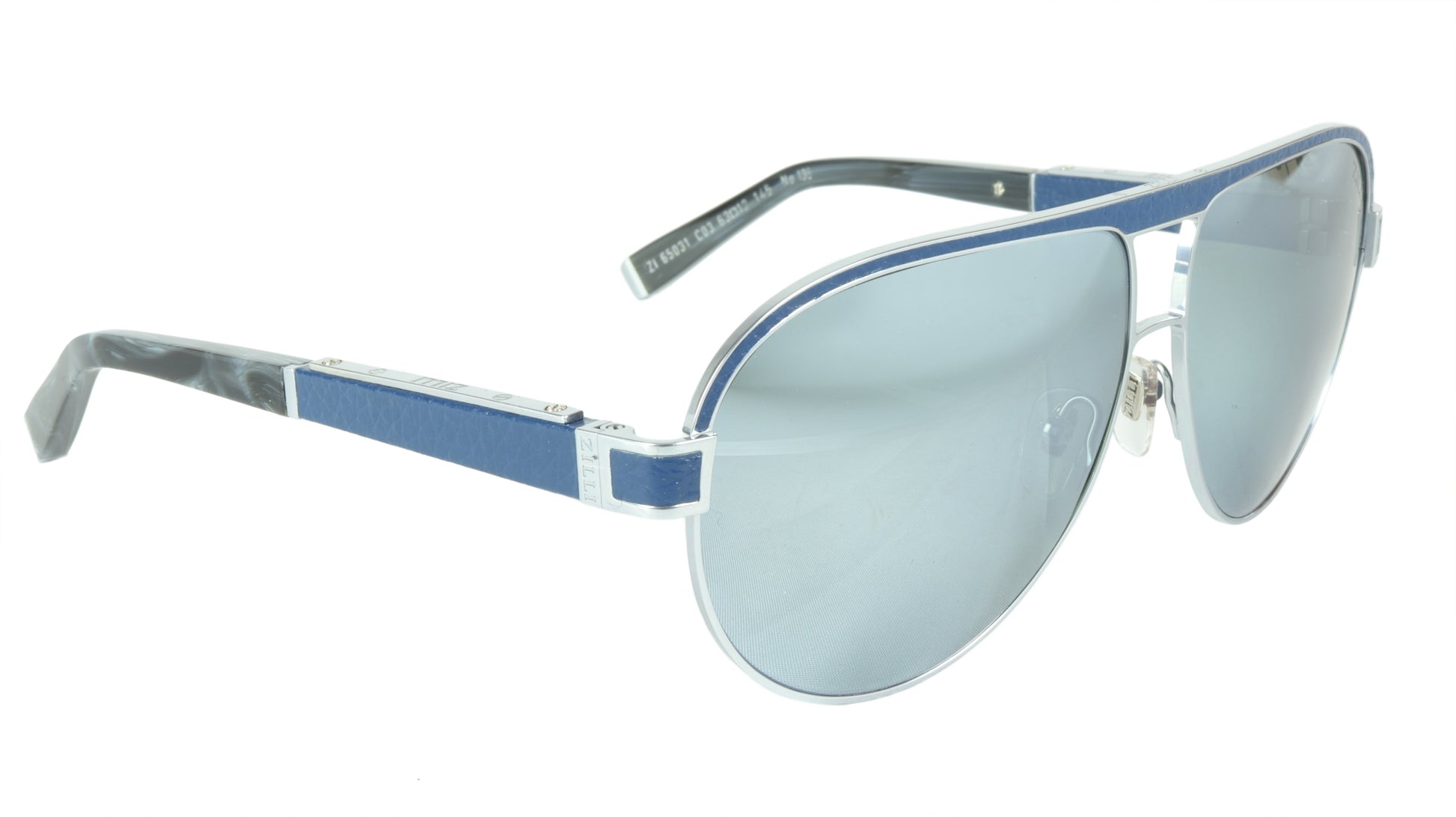 ZILLI Sunglasses Titanium Acetate Leather Polarized France Handmade ZI 65031 C03 - Frame Bay