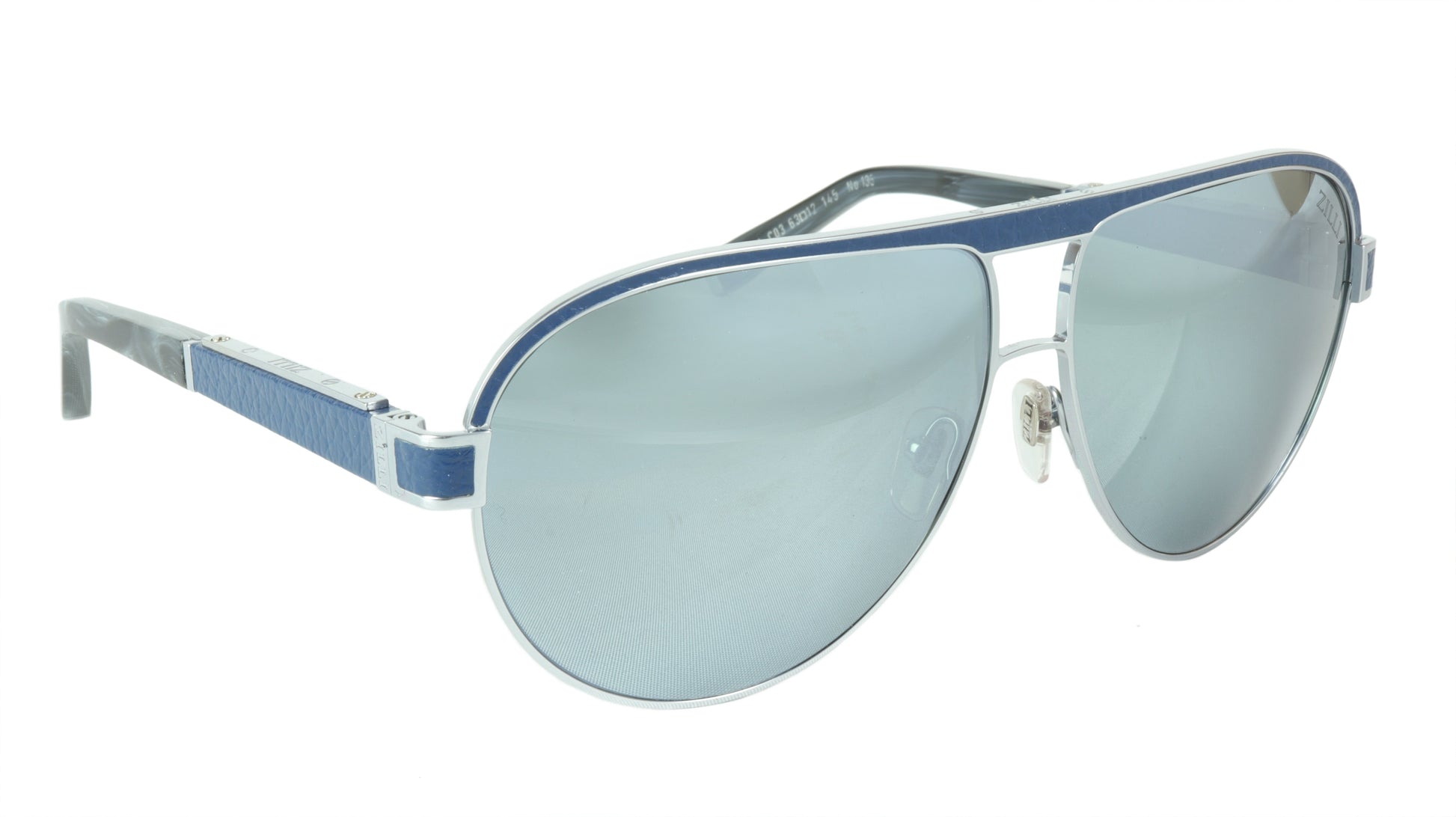 ZILLI Sunglasses Titanium Acetate Leather Polarized France Handmade ZI 65031 C03 - Frame Bay