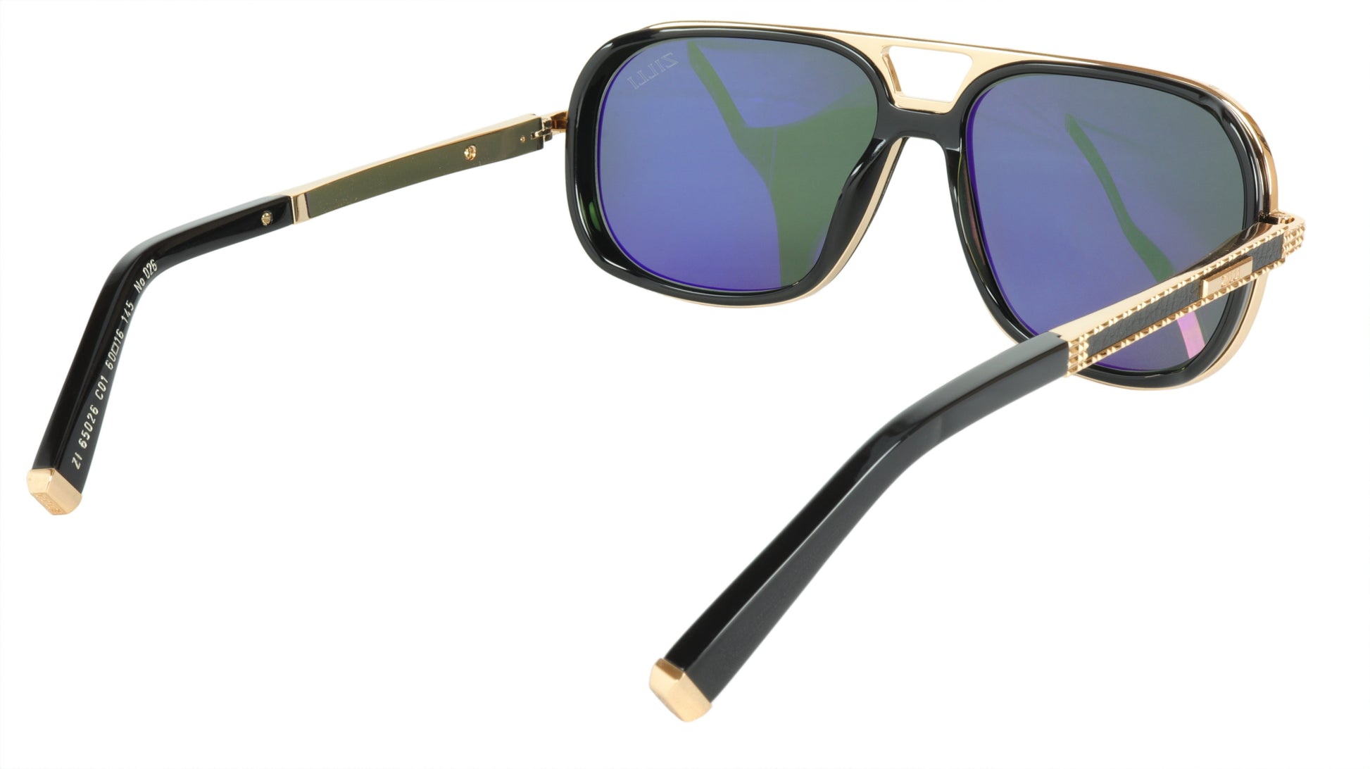 ZILLI Sunglasses Titanium Acetate Leather Polarized France Handmade ZI 65026 C01 - Frame Bay