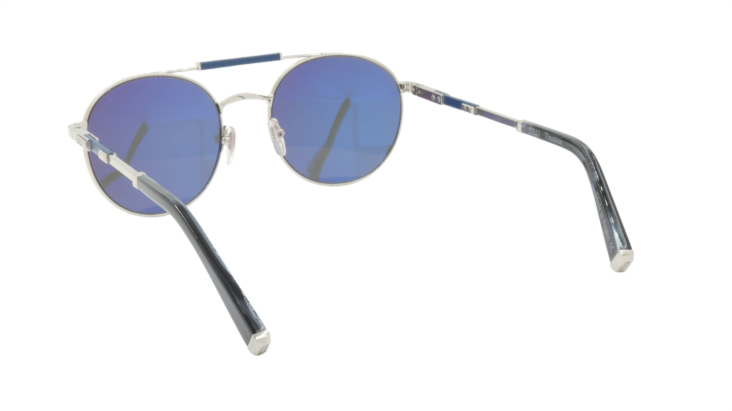 ZILLI Sunglasses Titanium Acetate Leather Polarized France Handmade ZI 65029 C03