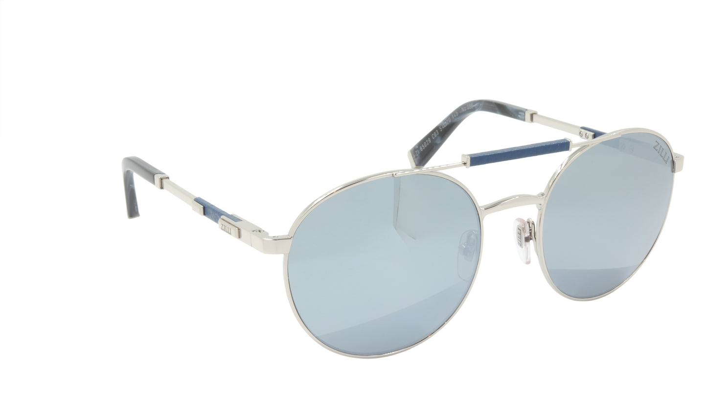 ZILLI Sunglasses Titanium Acetate Leather Polarized France Handmade ZI 65029 C03