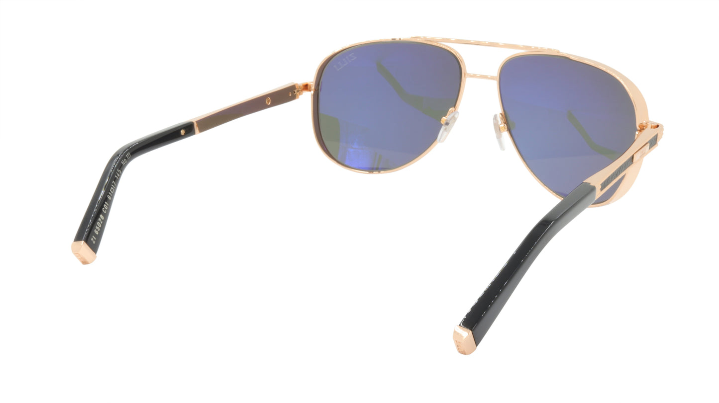 ZILLI Sunglasses Titanium Acetate Leather Polarized France Handmade ZI 65028 C01