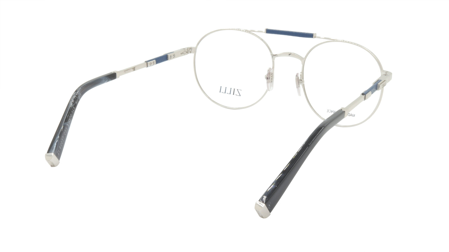 ZILLI Eyeglasses Frame Titanium Acetate Leather France Made ZI 60037 C03