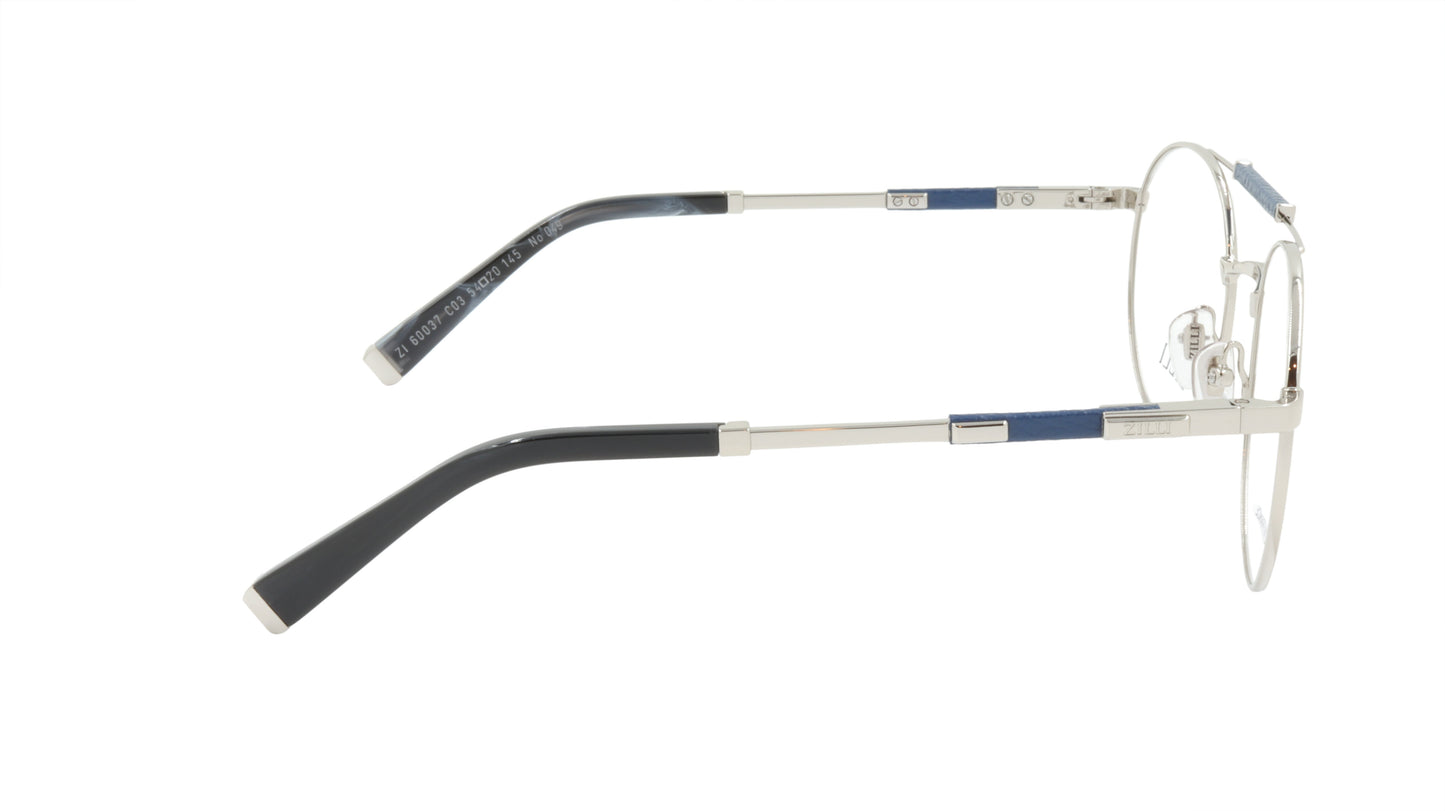 ZILLI Eyeglasses Frame Titanium Acetate Leather France Made ZI 60037 C03