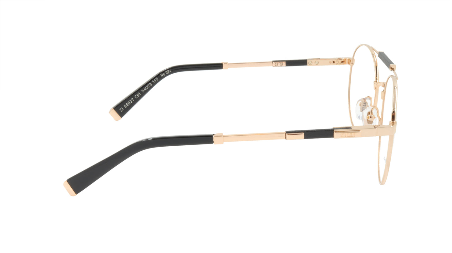 ZILLI Eyeglasses Frame Titanium Acetate Leather France Made ZI 60037 C01