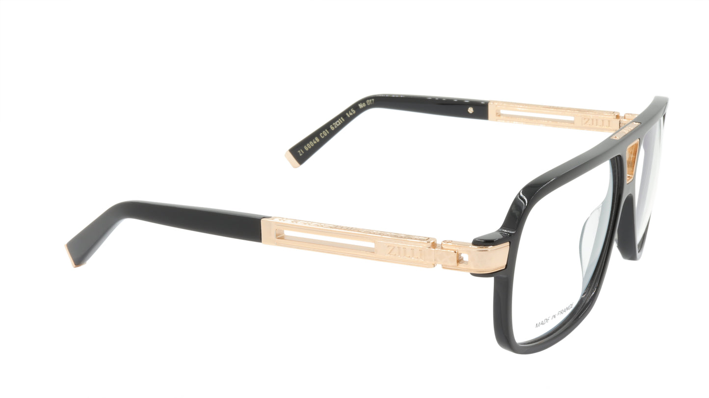 ZILLI Eyeglasses Frame Titanium Acetate France Made ZI 60048 C01
