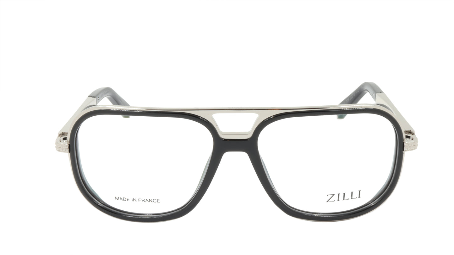 ZILLI Eyeglasses Frame Titanium Acetate Leather France Made ZI 60044 C06
