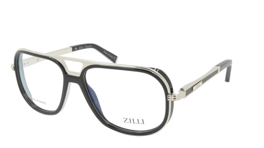 ZILLI Eyeglasses Frame Titanium Acetate Leather France Made ZI 60044 C06