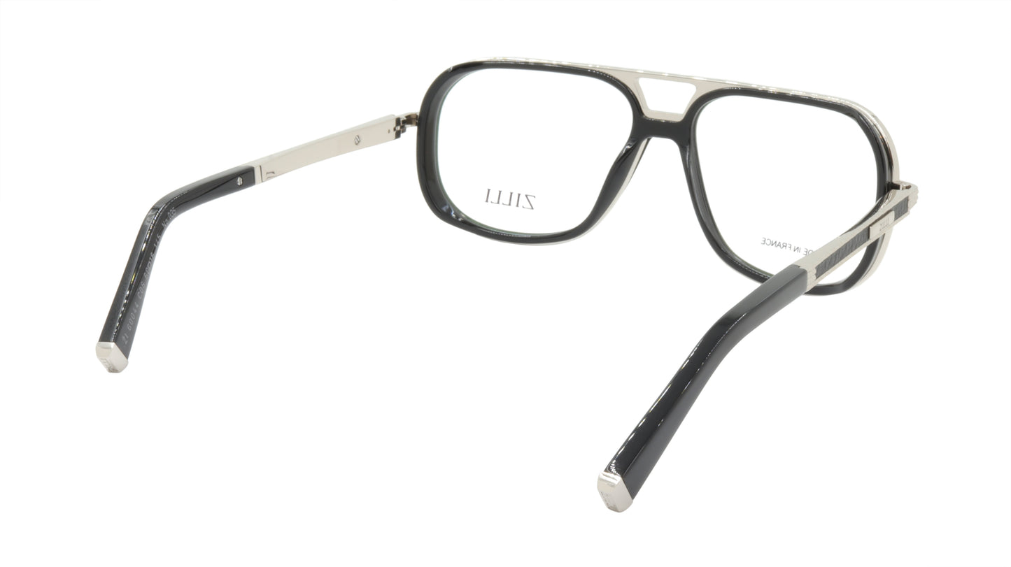 ZILLI Eyeglasses Frame Titanium Acetate Leather France Made ZI 60044 C06