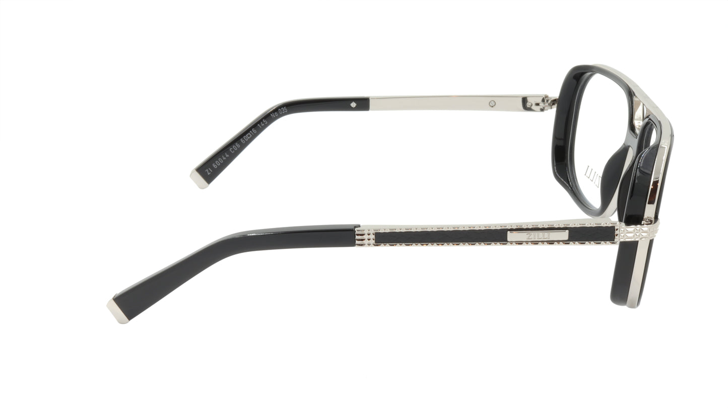 ZILLI Eyeglasses Frame Titanium Acetate Leather France Made ZI 60044 C06