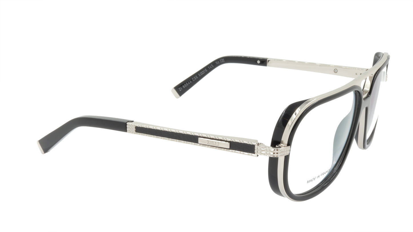 ZILLI Eyeglasses Frame Titanium Acetate Leather France Made ZI 60044 C06