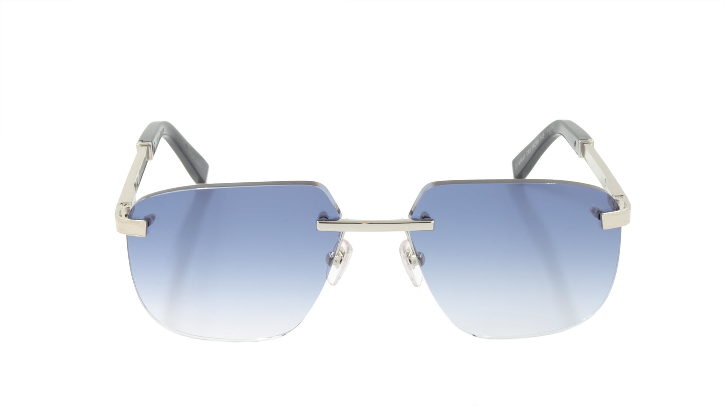 ZILLI Sunglasses Titanium Acetate Leather Gradient France Handmade ZI 65041 C03