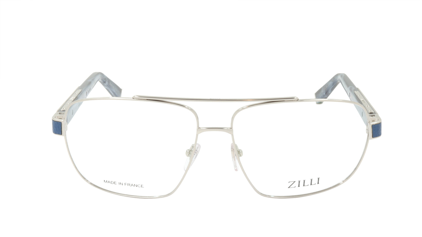ZILLI Eyeglasses Frame Titanium Acetate Leather France Made ZI 60046 C03