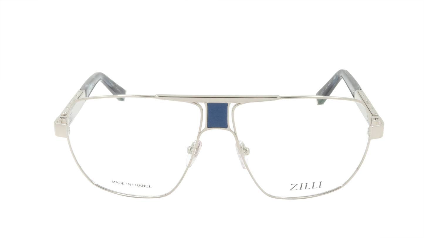 ZILLI Eyeglasses Frame Titanium Acetate Leather France Made ZI 60047 C03
