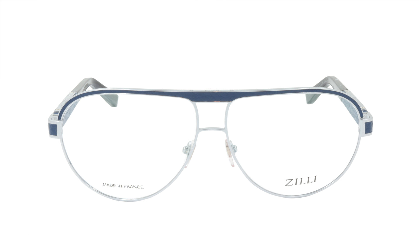ZILLI Eyeglasses Frame Titanium Acetate Leather France Made ZI 60045 C03