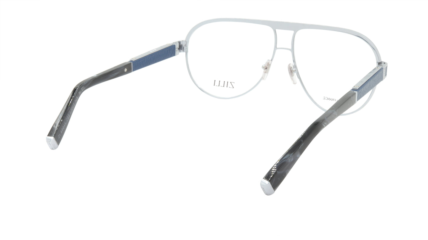 ZILLI Eyeglasses Frame Titanium Acetate Leather France Made ZI 60045 C03