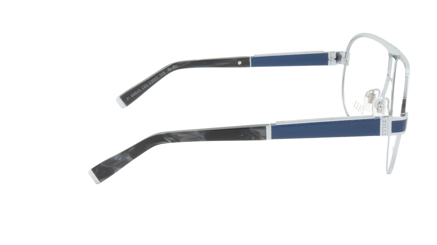 ZILLI Eyeglasses Frame Titanium Acetate Leather France Made ZI 60045 C03