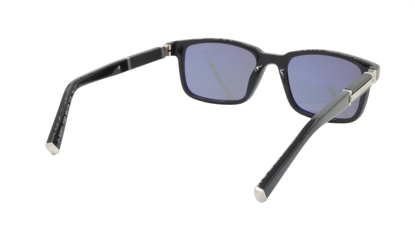 ZILLI Sunglasses Titanium Acetate Leather Polarized France Handmade ZI 65011 C03