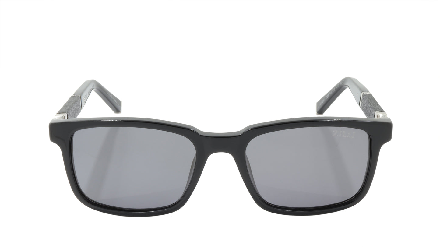 ZILLI Sunglasses Titanium Acetate Leather Polarized France Handmade ZI 65011 C03