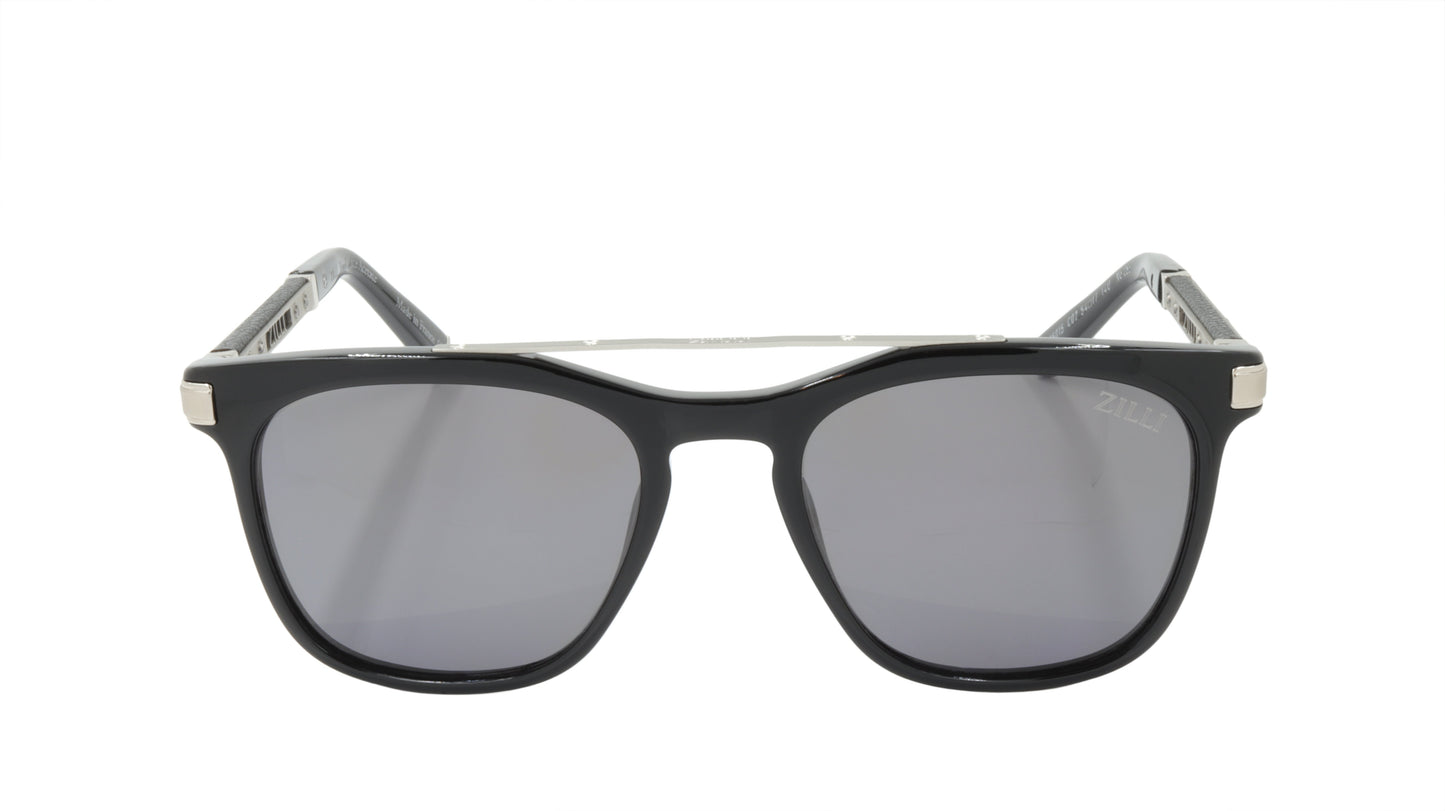 ZILLI Sunglasses Titanium Acetate Leather Polarized France Handmade ZI 65015 C02