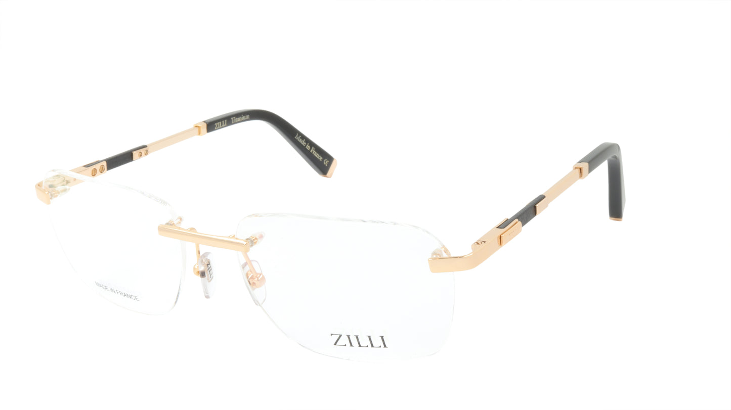 ZILLI Eyeglasses Frame Titanium Acetate Leather France Made ZI 60029 C02