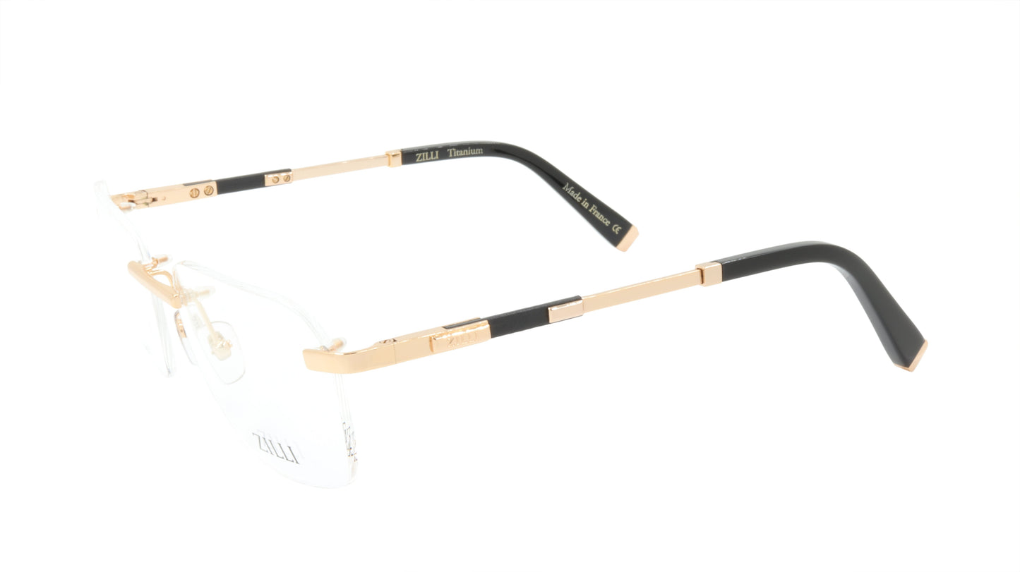 ZILLI Eyeglasses Frame Titanium Acetate Leather France Made ZI 60029 C02