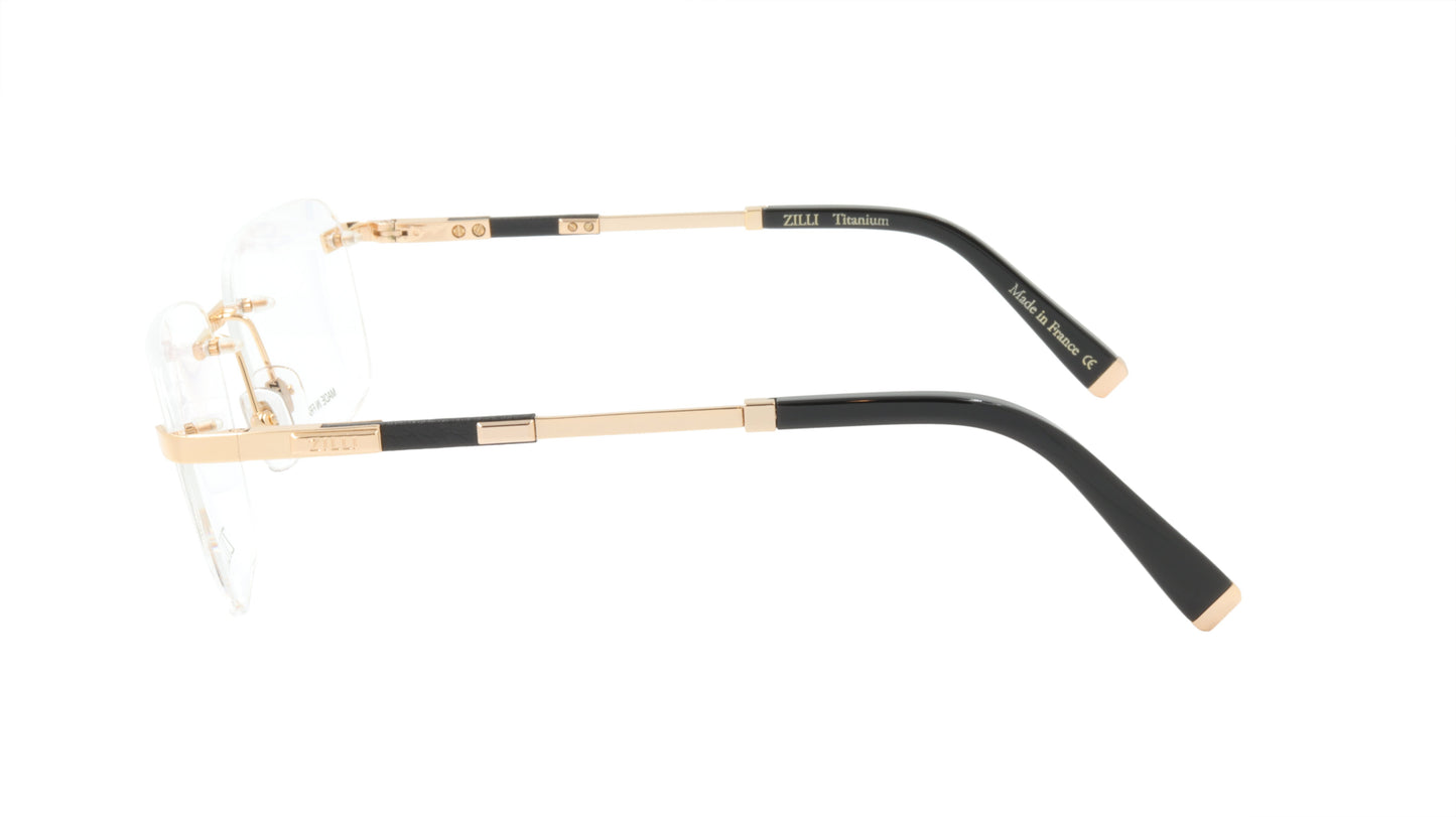 ZILLI Eyeglasses Frame Titanium Acetate Leather France Made ZI 60029 C02
