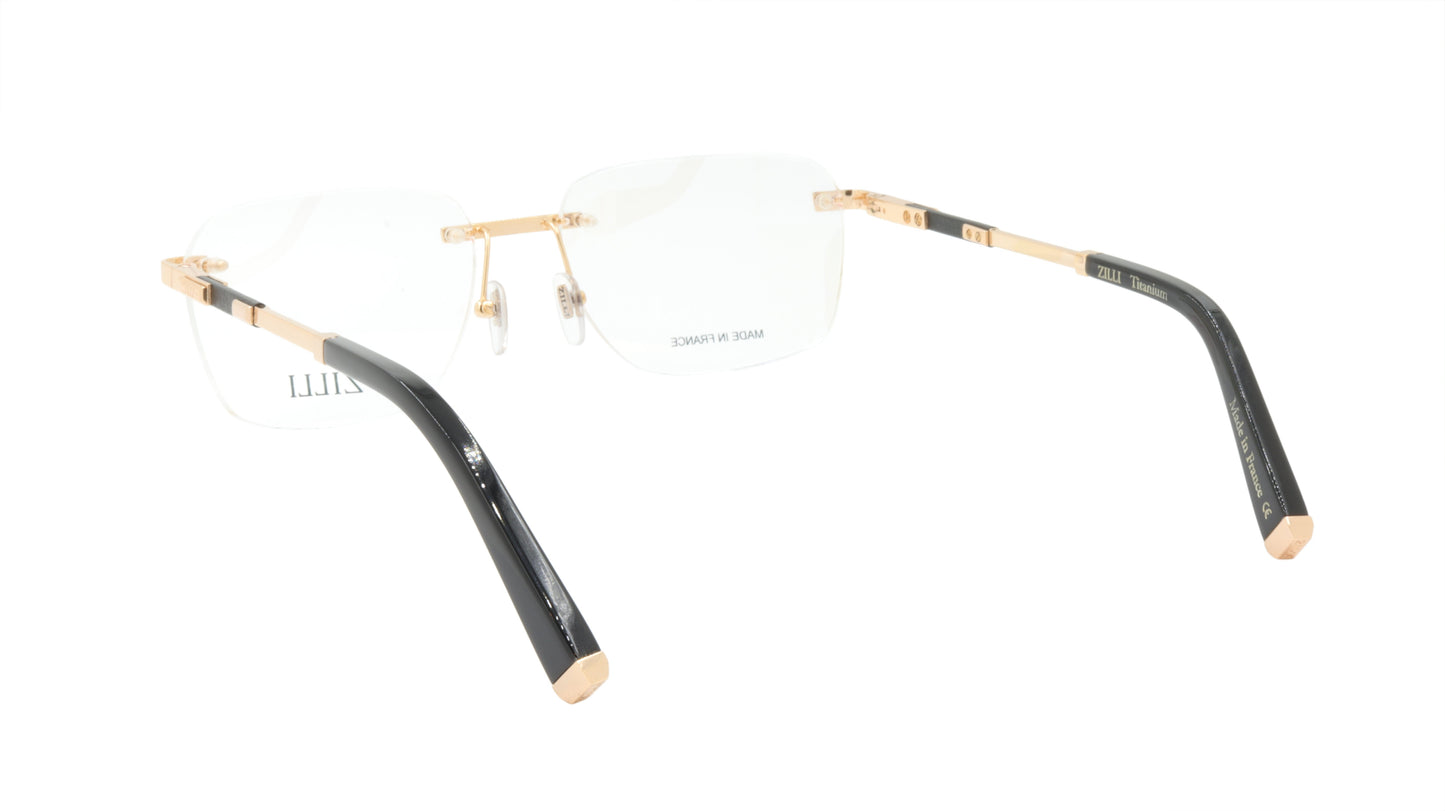 ZILLI Eyeglasses Frame Titanium Acetate Leather France Made ZI 60029 C02