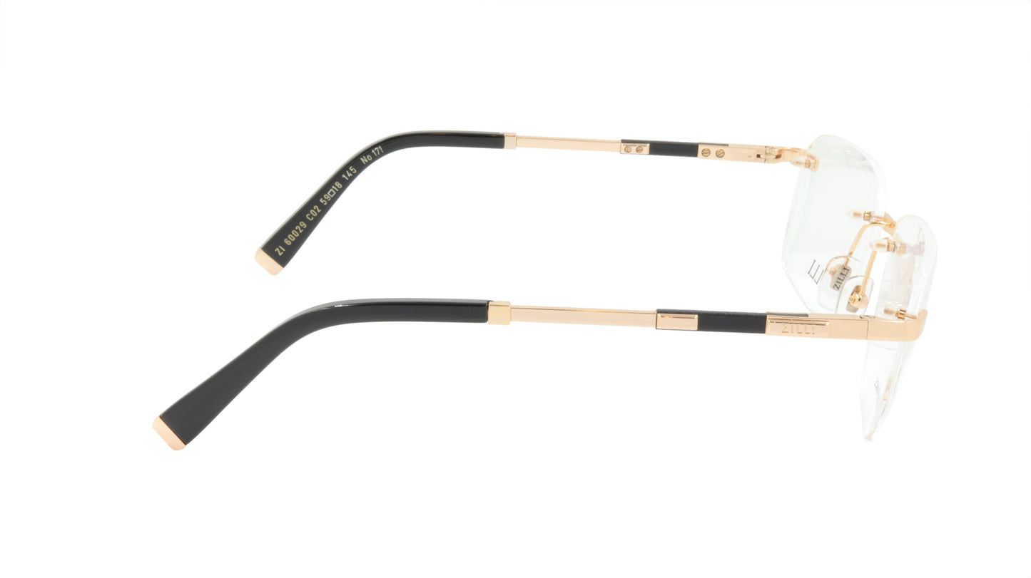 ZILLI Eyeglasses Frame Titanium Acetate Leather France Made ZI 60029 C02