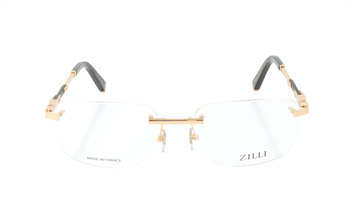 ZILLI Eyeglasses Frame Titanium Acetate Leather France Made ZI 60029 C02